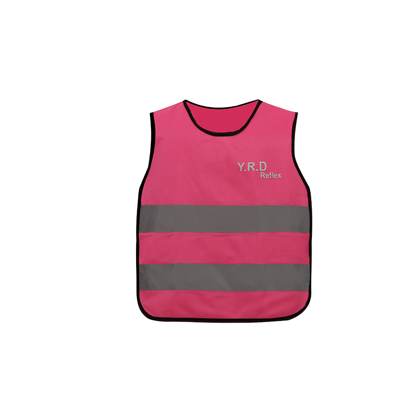 100% polyester children pink safety vest reflex vest