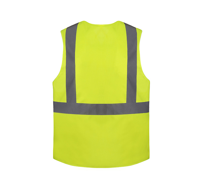 ANSI mesh fabric safety vest with pockets and zipper(Y102 safety vest)